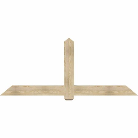 Ekena Millwork Eugene Rough Sawn Timber Gable Bracket, Douglas Fir, 84"W x 35"H x 4"D x 6"F, 10/12 Pitch GBW084X35X0406EUG00RDF